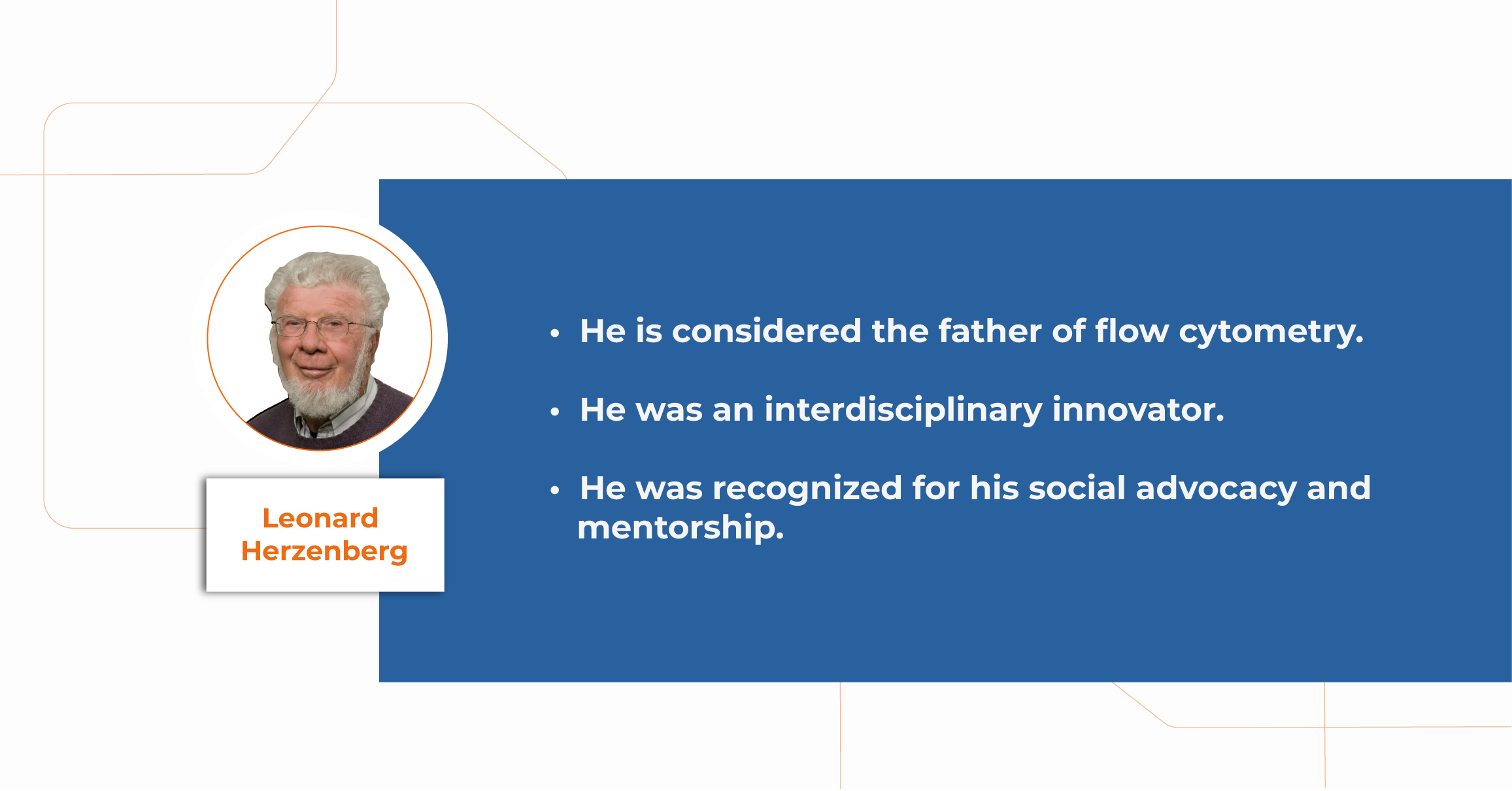 Portrait of Leonard Herzenberg and three facts about him