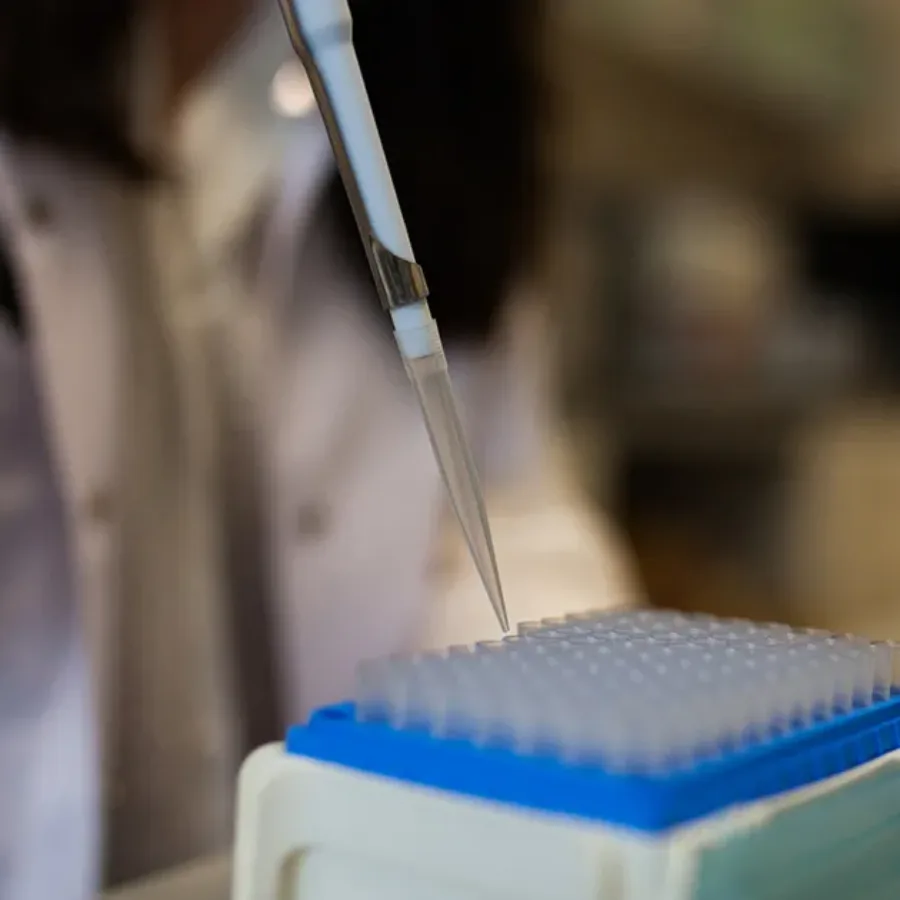 biology research scientist working in lab