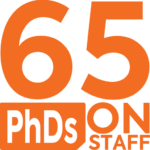 65 PhDs on Staff