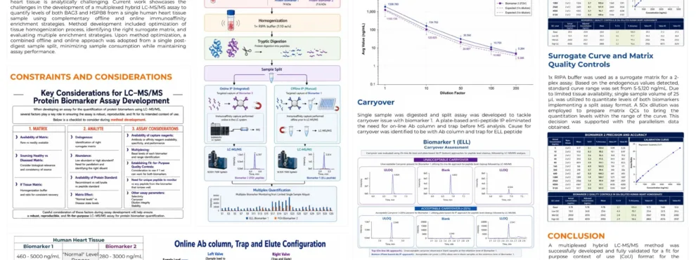 Development Of a Quantitative Hybrid LC-MS/MS Method For Multiple High Abundant Protein Biomarkers in Human Heart Tissue